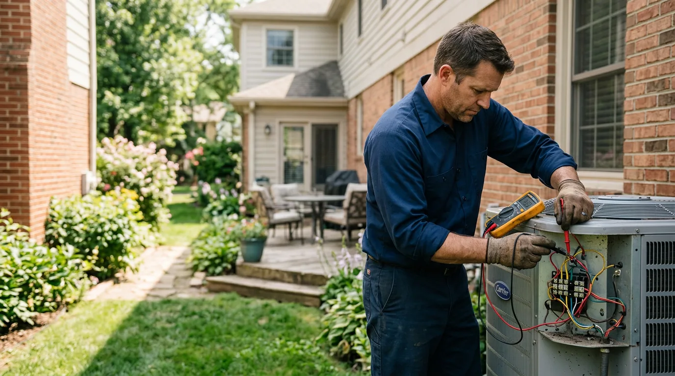 HVAC technician working near South Portland, ME